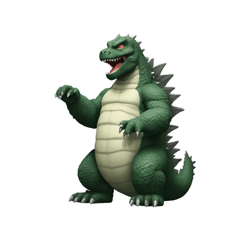 genmoji: Godzilla thinking