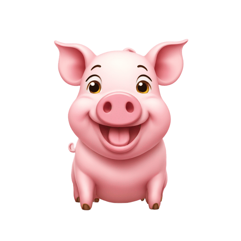 genmoji: happy pig