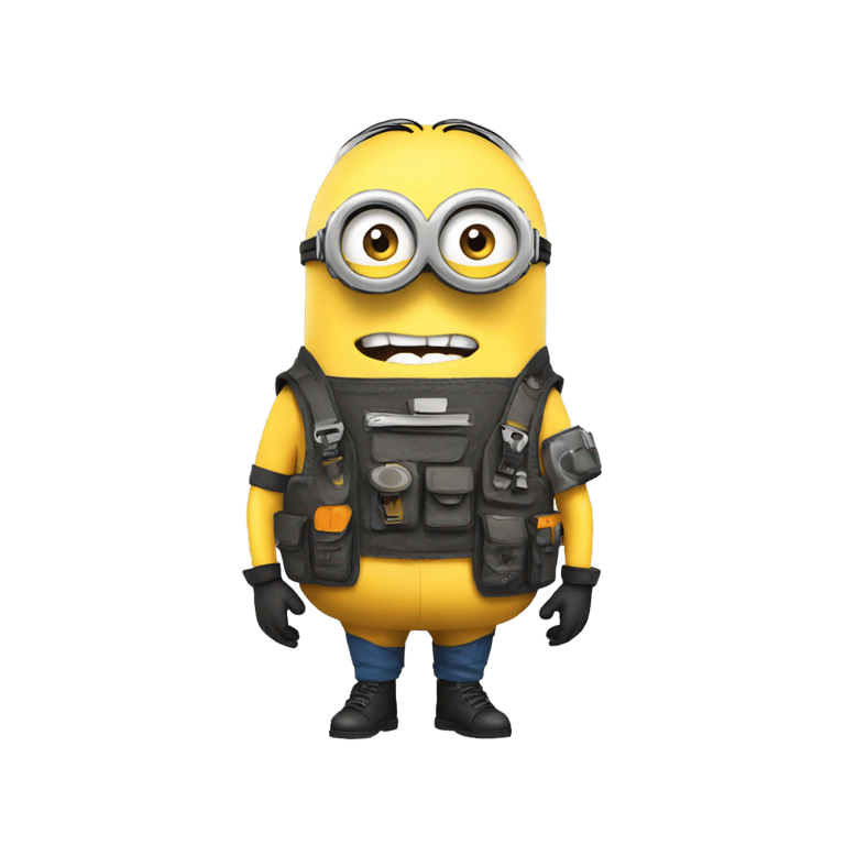 genmoji: minion with a bomb vest