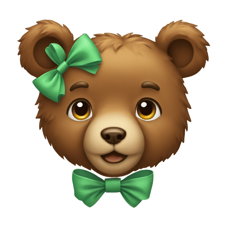 genmoji: bear and bow