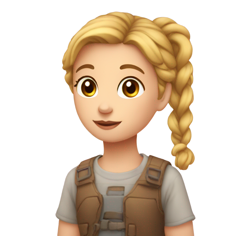genmoji: fille avec des cœur autour delle