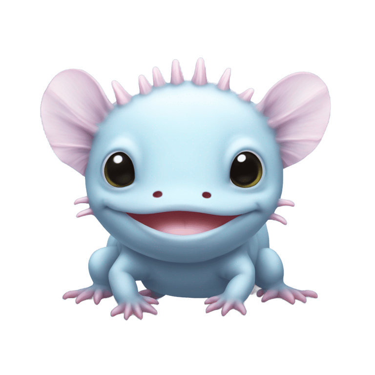 絵文字：Baby blue axolotl