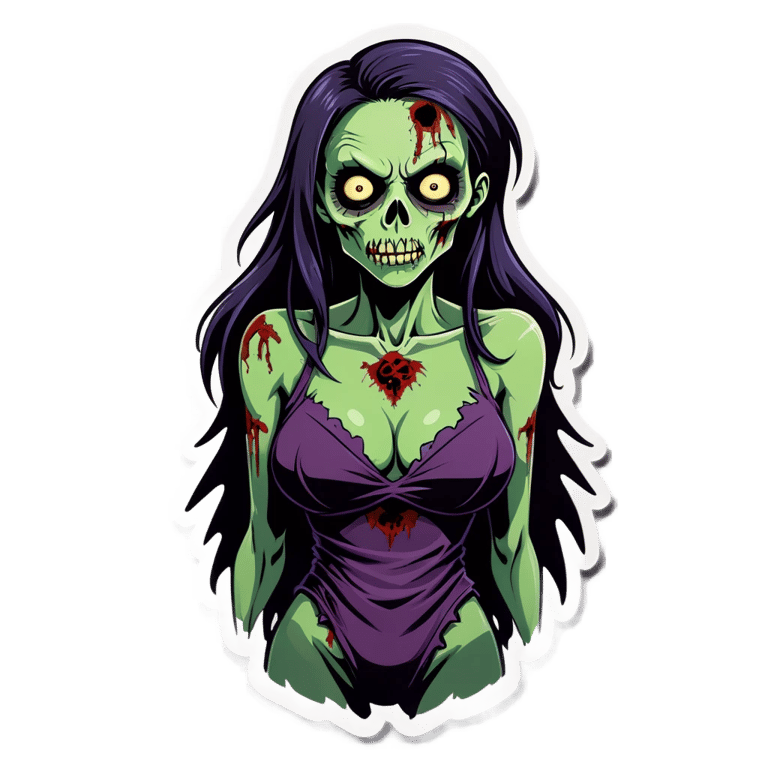 genmoji：sexy zombie girl with big tits