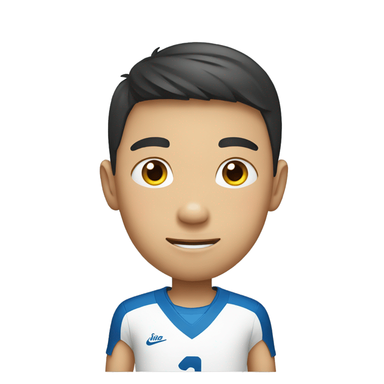 genmoji: e.g  Chinese boy that can not play a football normally