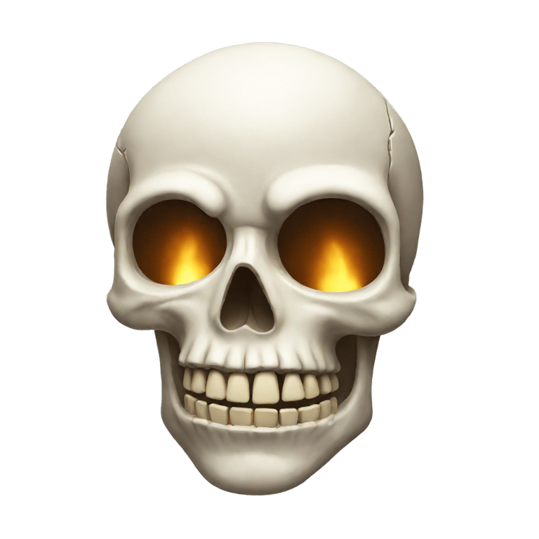 genmoji: skull emoji with a mind blow