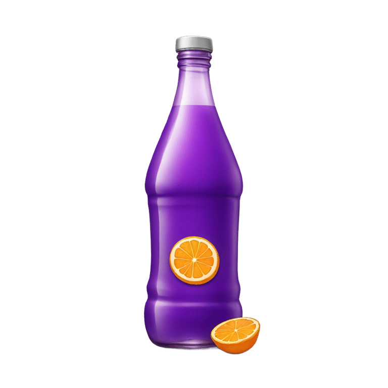 genmoji: Purple Fanta bottle