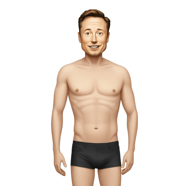 genmoji：naked Elon musk