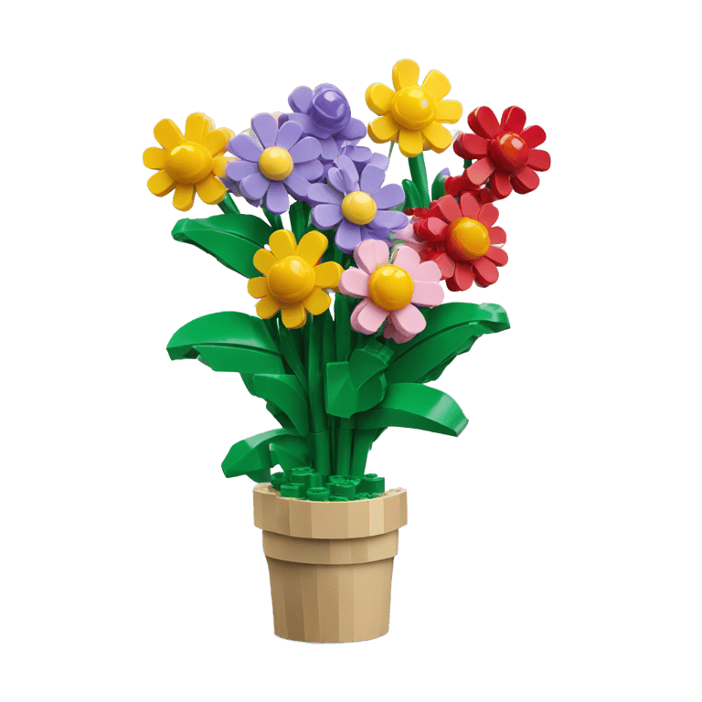 genmoji: Lego flower bouquet