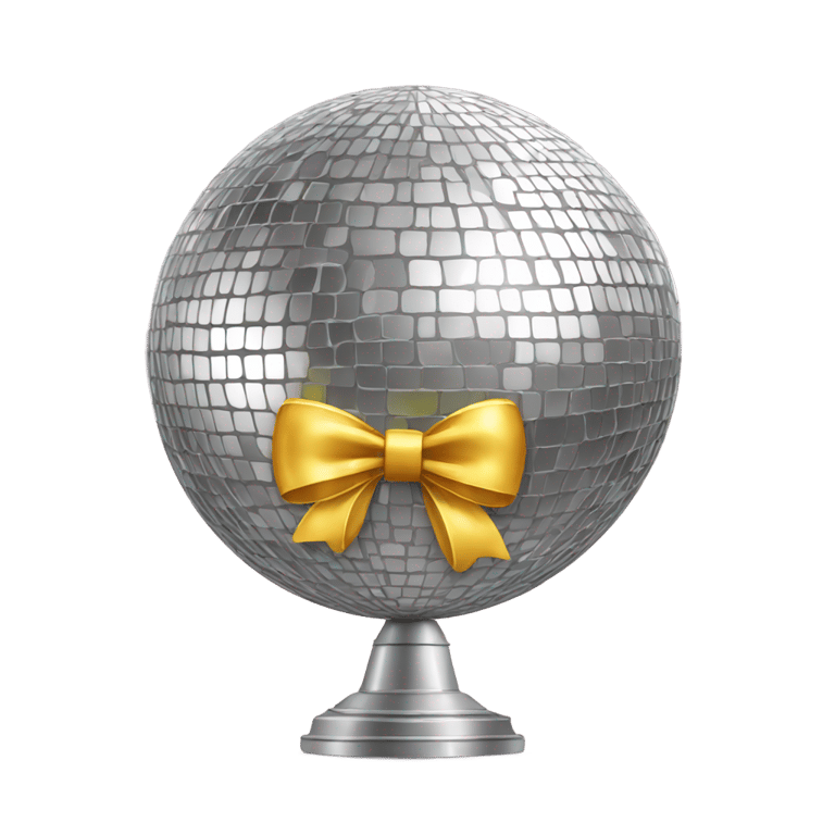 genmoji: Disco ball with bow