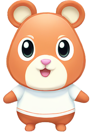 genmoji: A red hamster