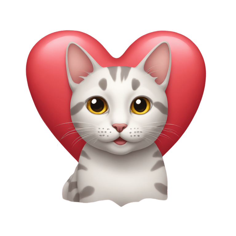 genmoji: Cat with heart