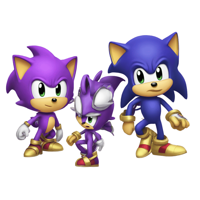 genmoji: Charmy, vector and espio from sonic