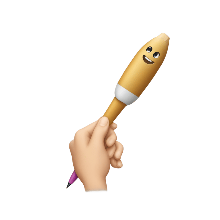 genmoji: Lehrerin mit Stift in der Hand