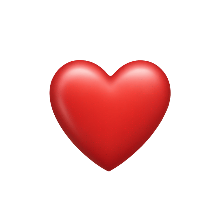 genmoji: Large red heart with the word, valentine