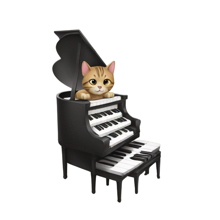 genmoji: Cat piano