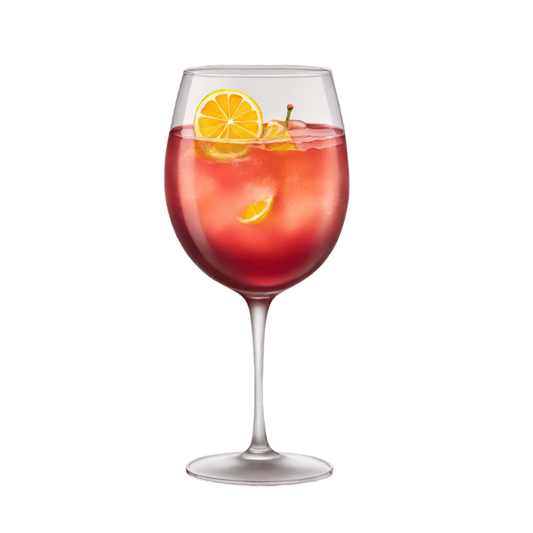 genmoji: Apperol spritz in wine glass