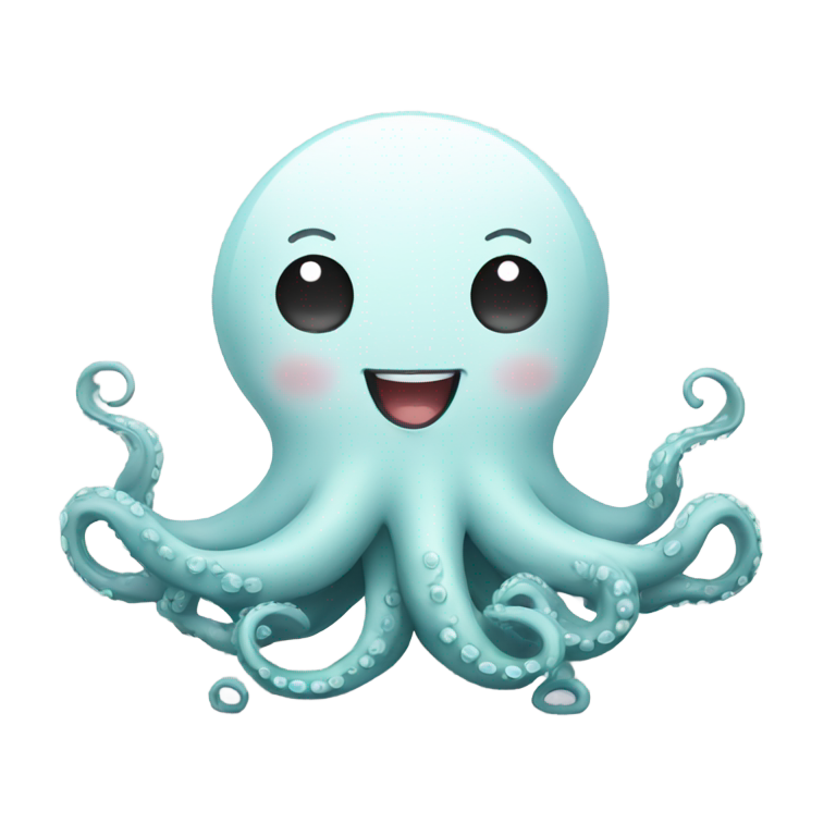 genmoji: An octopus doing Zazen, smiling happily