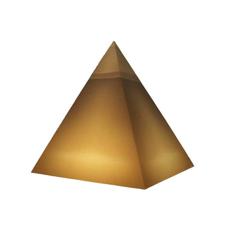 genmoji : Pyramide renversée (à l'envers) mystère