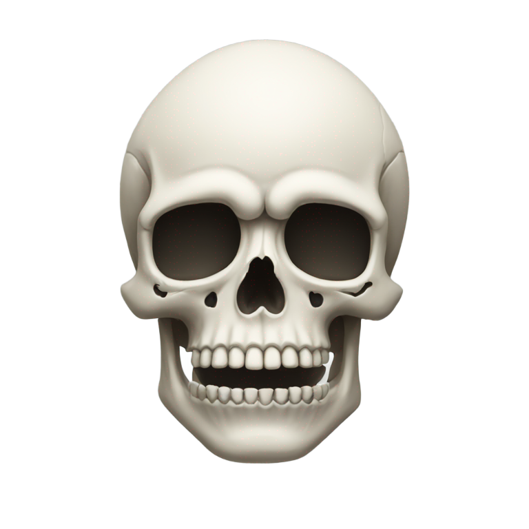 genmoji : Émoji crâne avec yeux émoji crâne