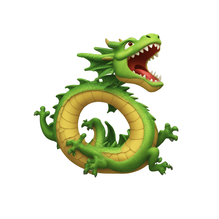 genmoji: A number with a dragon roaring on top