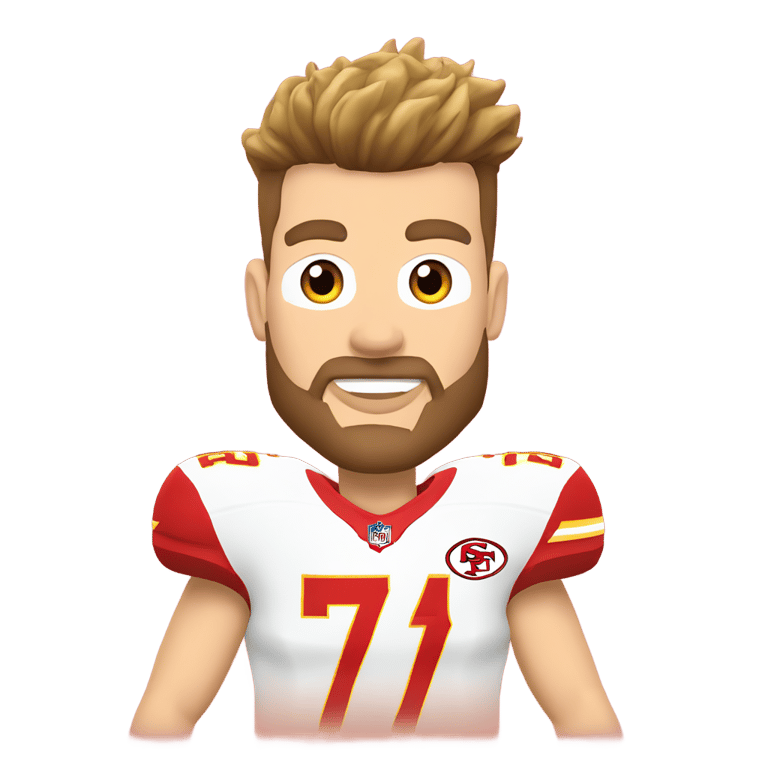 genmoji: 75% Travis Kelce 25% Taylor Swift