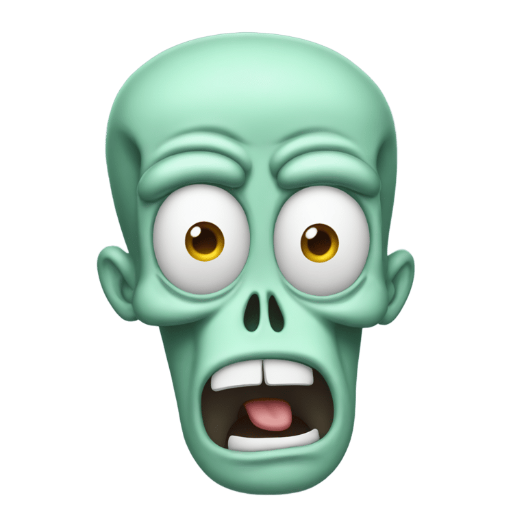 genmoji: Squidward shock