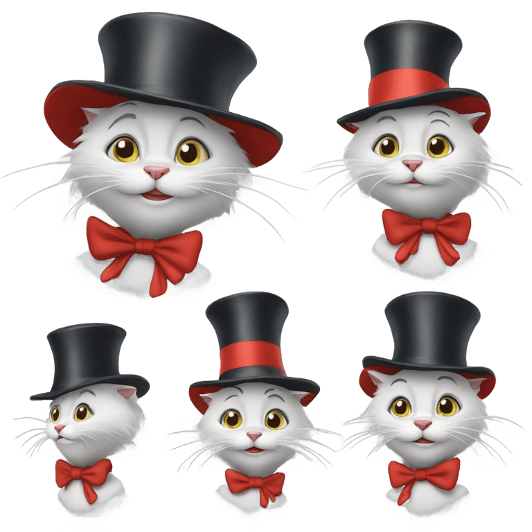 genmoji: Cat in the hat cartoon