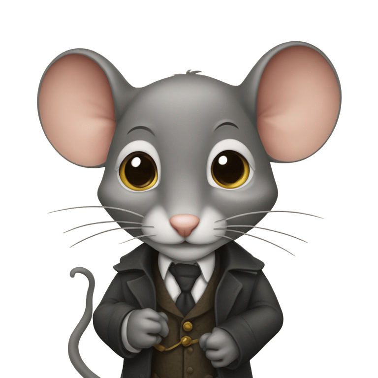 genmoji: Sherlock holmes as a mouse