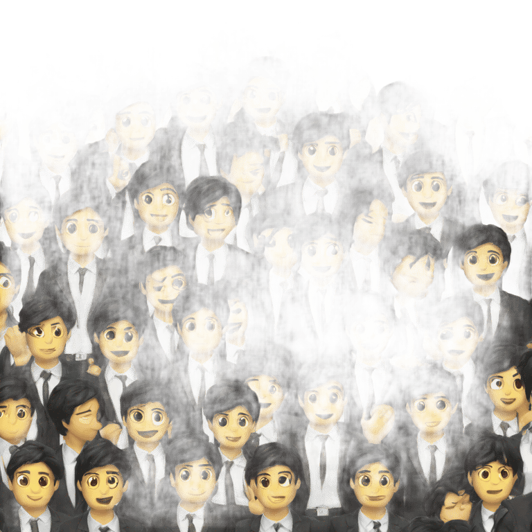 genmoji: teenage white boy with black hair removing suit jacket