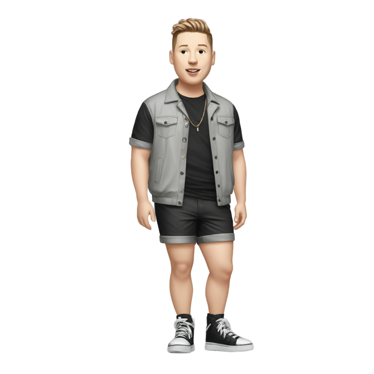 genmoji: john newman in shorts