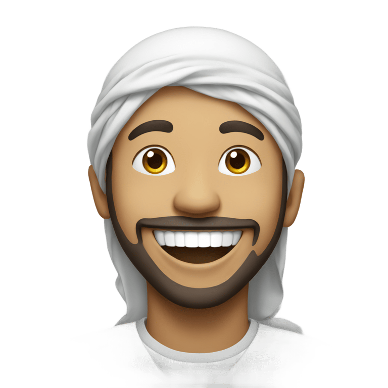 genmoji: muslim man laughing