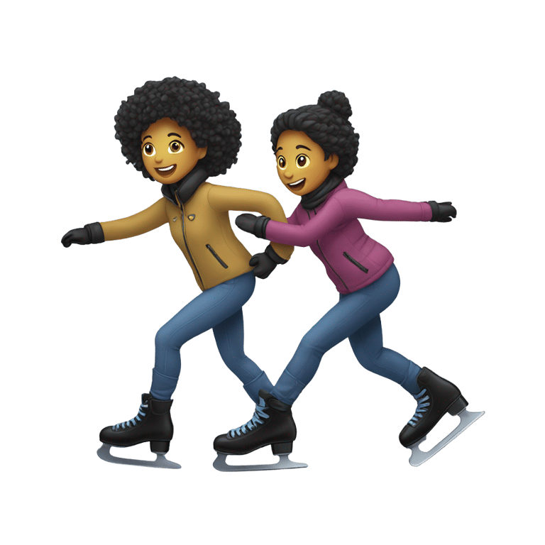 genmoji: lesbians ice skating