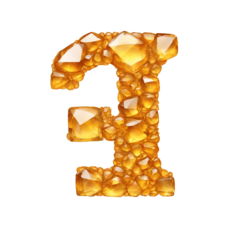 genmoji：Letter t made out of topaz