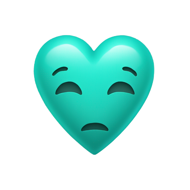 genmoji : Cœur turquoise