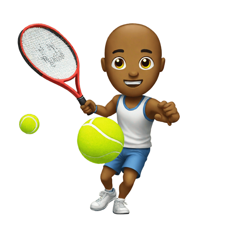 genmoji: tennis ball playing tennis