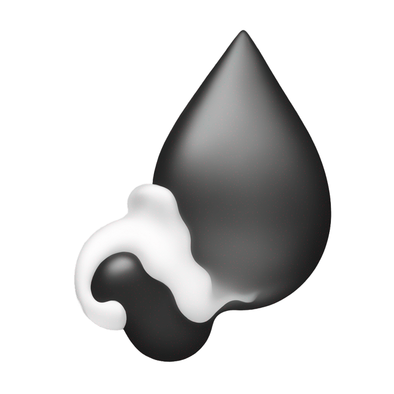 genmoji: A Black and White drop