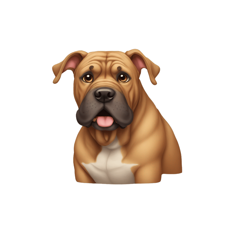 genmoji: bull mastif dog