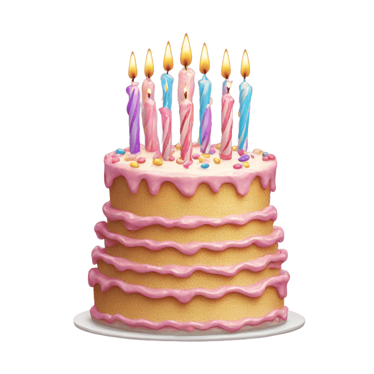 genmoji: Birthday cake with 1,000 candles