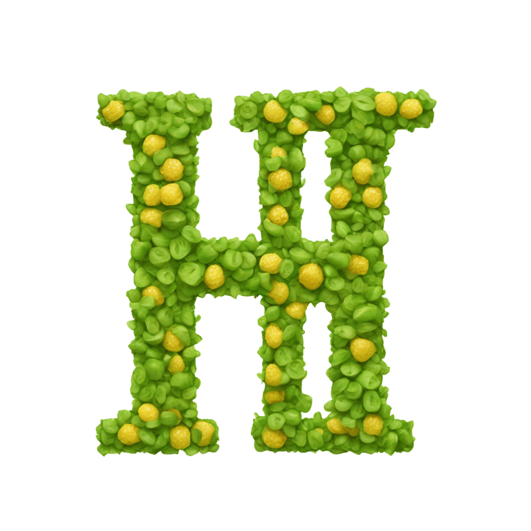 genmoji: Letter h made out of honeydews