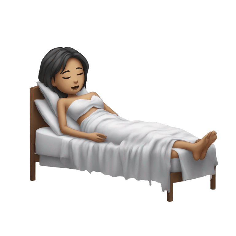 genmoji: A girl dying from being in love