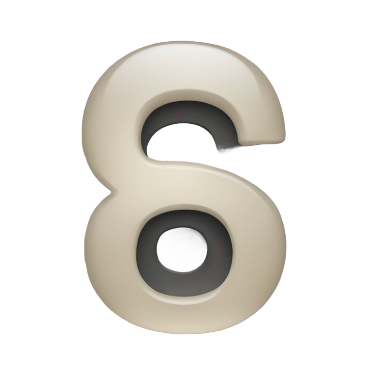 絵文字：黒文字の「6」