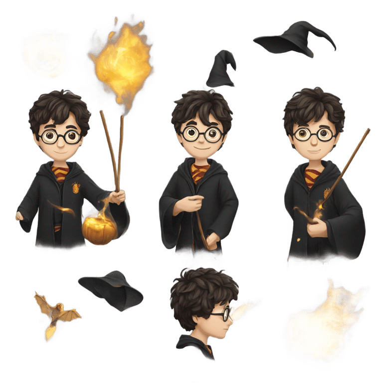 genmoji: harry potter using magic