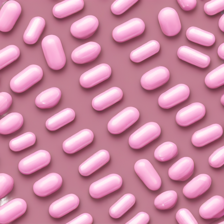 genmoji: Pastel pink medicine capsules