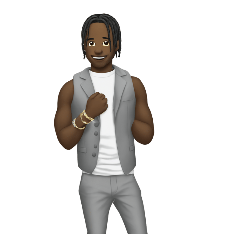 genmoji: travis scott doing bar mitzva