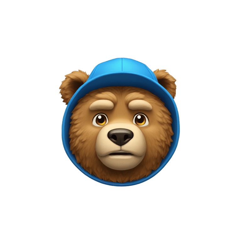 genmoji : Body builder ted2 bear ball cap