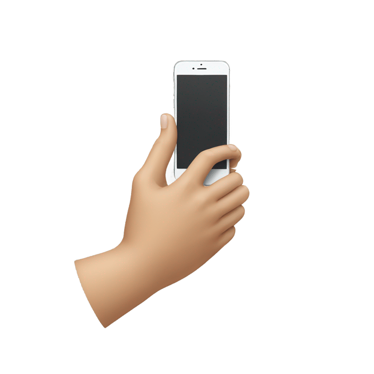 genmoji : One hand ready to keep a Iphone