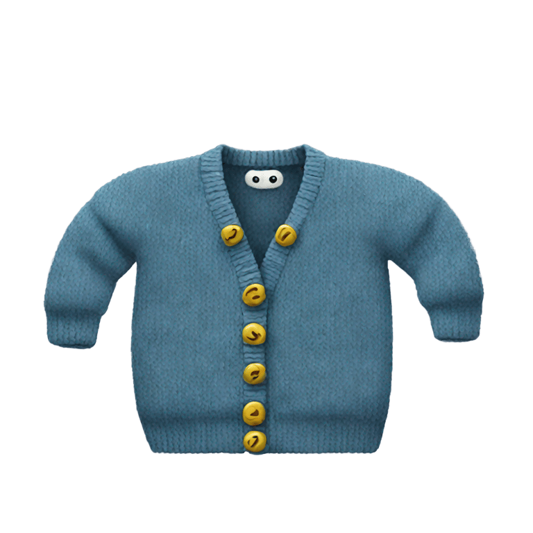 genmoji: stone blue cardigan