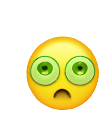 genmoji: smiley face with cucumber eyes