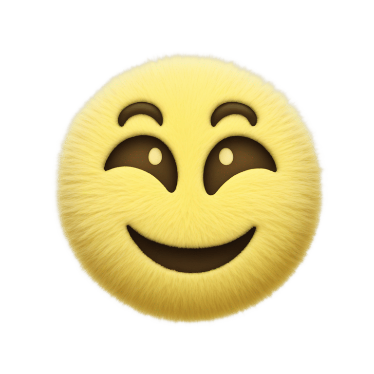 genmoji: a fuzzy smiley face