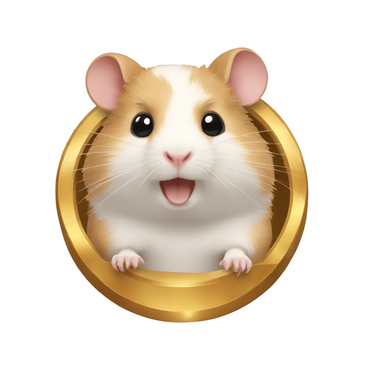 genmoji: A cut hamster with YouTube golden play button